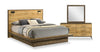 Silas 5pc Bedroom Set with Platform Bed, Dresser & Mirror, LED, Rustic Brown - Full Size | Ensemble de chambre à coucher Silas 5 pièces brun rustique avec lit plateforme, commode, miroir et éclairage à DEL - format lit double