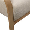 Loft 27.55" Boucle Fabric Accent Chair with Accent Pillow and Wood Armrests and Legs - White | Fauteuil d’appoint Loft de 27,55 po en tissu bouclé avec coussin décoratif, accoudoirs et pattes en bois - blanc