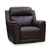 Vibe 40" Genuine Leather Massage Power Reclining Chair with Immersive Audio and Power Headrests - Brown | Fauteuil de massage à inclinaison électrique Vibe de 40 po en cuir véritable avec son immersif et appuie-tête électrique - brun