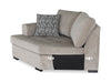 Made in Canada Legend 2-Piece Left-Facing Chenille Fabric Cuddler Sleeper Sectional - Platinum Beige | Sofa-lit sectionnel enveloppant de gauche Legend 2 pièces fabriqué au Canada en tissu de chenille - beige platine