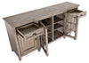 Wesley 70" Traditional TV Stand with Storage and Cable Management for TVs up to 75" - Dovetail Grey | Meuble pour téléviseur traditionnel Wesley de 70 po avec rangement et système de gestion des câbles