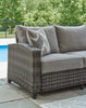Canmore 4-Piece Outdoor Patio Set with Sofa, 2 Chairs & Coffee Table - Weather Resistant - Grey | Ensemble Canmore 4 pièces pour la terrasse à l’extérieur avec sofa, 2 fauteuils et table à café - résistant aux intempéries - gris