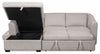 Envy 2-Piece Left-Facing Chenille Fabric Sleeper Sectional with Storage Chaise - Fog Grey | Sofa-lit sectionnel de gauche Envy 2 pièces en tissu de chenille avec fauteuil long de rangement - gris brouillard