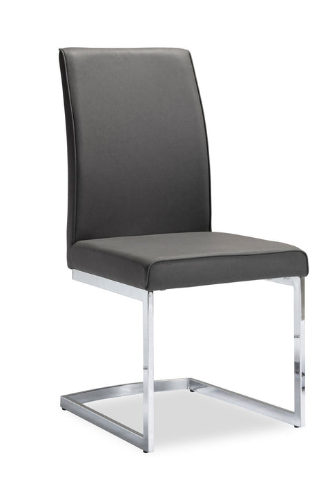 Naya 7pc Dining Package with 63-78.75\"W Extension Table & 6 Chairs - Faux White Marble & Grey
