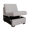 Vault 4-Piece Sectional with Three Storage Chairs - Grey | Sofa sectionnel Vault 4 pièces avec 3 fauteuils de rangement - gris