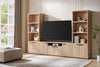 Noren 115" 3-Piece Entertainment Centre with Storage for TVs up to 70"- Light Oak | Meuble audio-vidéo Noren de 115 po 3 pièces avec rangement pour téléviseurs de jusqu’à 70 po - chêne clair