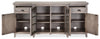 Wesley 70" Traditional TV Stand with Storage and Cable Management for TVs up to 75" - Dovetail Grey | Meuble pour téléviseur traditionnel Wesley de 70 po avec rangement et système de gestion des câbles