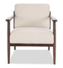 Maci 28.9" Linen-Look Accent Chair with Wood Legs – Taupe | Fauteuil d’appoint Maci de 28,9 po d’apparence lin avec pattes en bois - taupe