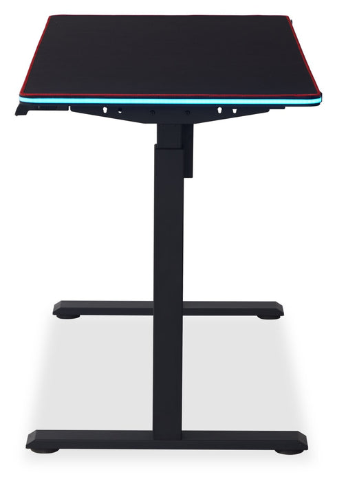 Finch 47\" Gaming Office Desk with Electric Height Adjustment and RGB Lighting – Black