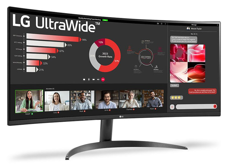  LG 31.5” UltraGear™ Nano IPS 100Hz 5ms (GtG) NVIDIA Gaming Monitor (34WR50QK-B)
