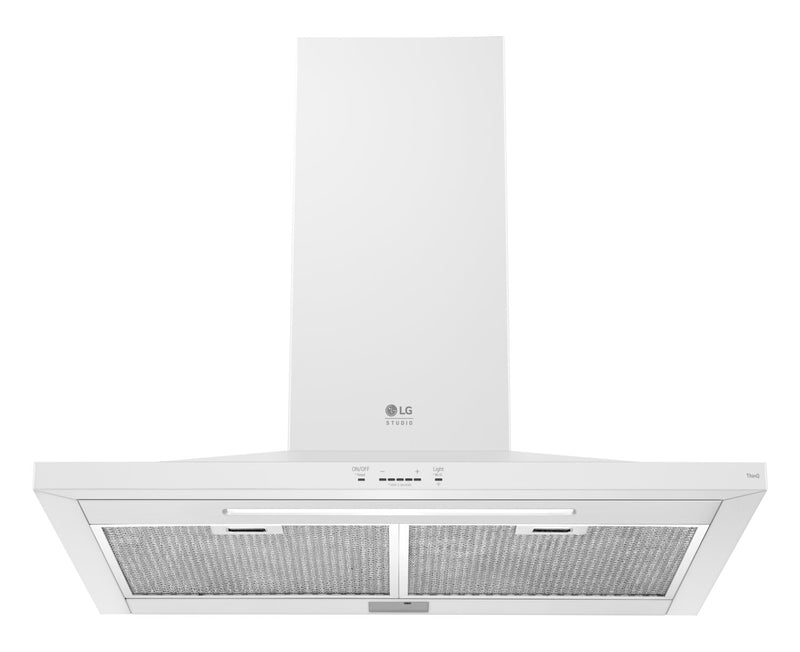 LG Studio 30\" 600 CFM Smart Wall-Mount Chimney Hood - Essence White - LSHD3080N