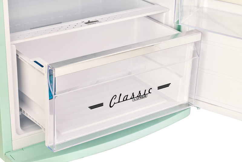 Unique Classic Retro 24\" 11 Cu Ft. Top Freezer Refrigerator – Summer Mint Green - UNQ-310L LG TM
