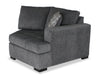 Made in Canada Legend 2-Piece Right-Facing Chenille Fabric Cuddler Sleeper Sectional - Pepper Grey | Sofa-lit sectionnel enveloppant de droite Legend 2 pièces fabriqué au Canada en tissu de chenille - gris poivre