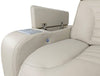 Zen 3-Piece Leather-Look Fabric Power Reclining Sectional with Massage and Two Refrigerator Consoles - Apricot | Sofa sectionnel à inclinaison électrique Zen 3 pièces en similicuir avec massage et 2 consoles avec réfrigérateur - abricot
