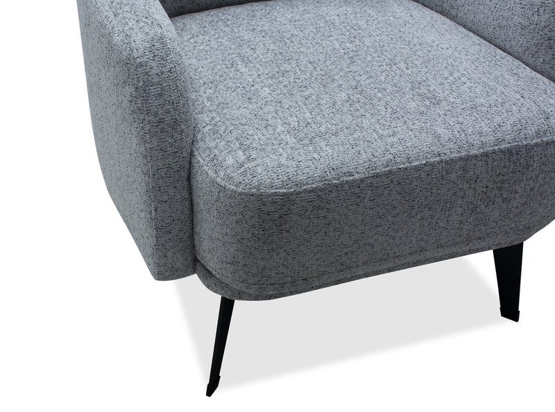 Monroe 29\" Fabric Accent Chair with Metal Legs - Grey