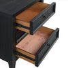 Casa Bedside 3-Drawer Nightstand with USB Port, 27"W x 26.5"H, Wood - Black | Table de nuit Casa de 27 po (l) x 26,5 po (H) en bois à 3 tiroirs avec port USB - noire
