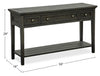 Hanson 50” Traditional Pine Sofa Table with Storage - Graphite | Table de salon traditionnelle Hanson de 50 po en pin - graphite