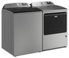 Maytag 6.0 Cu. Ft. Smart Top-Load Washer and 7.4 Cu. Ft. Gas Dryer – Radiant Silver  | Laveuse intelligente à chargement par le haut de 6,0 pi3 et sécheuse à gaz de 7,4 pi3 de Maytag - argenté radieux