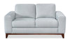 River 63.3" Linen-Look Fabric Loveseat with Wood Base and Legs - Grey | Causeuse River de 63,3 po en tissu d’apparence lin avec base et pattes en bois - grise