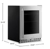 KitchenAid 24" Undercounter Refrigerator with Metallic Accents – PrintShield Stainless Steel - KURR524SPS | Réfrigérateur KitchenAid de 24 po sous le comptoir avec touches métalliques - acier inoxydable PrintShieldMC - KURR524SPS
