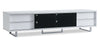 Amelia 89\" x 22\" Modern TV Stand with Storage and Cable Management for TVs up to 100\" - White & Black Two Tone