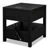 Julian 22” Contemporary End Table with Storage and USB Ports - Black | Table de bout contemporaine Julian de 22 po avec rangement et ports USB - noire