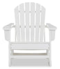 Bask Outdoor Patio Rocking Chair - High Density Plastic, UV & Weather Resistant - White | Fauteuil berçant Bask pour la terrasse à l’extérieur, plastique haute densité, résistant aux rayons UV et aux intempéries - blanc