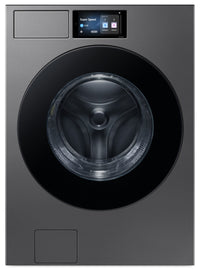 Samsung Bespoke 6.1 Cu. Ft. Front Load Washer with AI Fabric Sensing – Dark Steel - WF90F53ADSA5