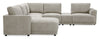 Voyage Modular 6-Piece Left-Facing Fabric Sectional with Console and Removable Back Cushions – Taupe | Sofa sectionnel modulaire de gauche Voyage 6 pièces en tissu avec console et coussins de dossier amovibles - taupe
