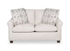 Mallie 60" Chenille Fabric Loveseat with Rolled Arms and Wood Legs - Shell White | Causeuse Mallie de 60 po en tissu de chenille avec accoudoirs enroulés et pattes en bois - blanc coquillage