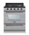 Classic Off-Grid by Unique 30\" 3.9 Cu. Ft. Propane Range with Battery Ignition - UGP-30G OF2 S/S 