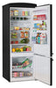 Unique Classic Retro 28" 17 Cu Ft. Bottom Mount Refrigerator - Black - UNQ-455L B AC | Réfrigérateur Classic Rétro d’Unique de 28 po et de 17 pi3 à congélateur inférieur - noir - UNQ-455L B AC