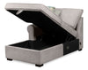 Scott Living Haven 3-Piece Right-Facing Chenille Fabric Cuddler Sleeper Sectional with Storage - Grey | Sofa-lit sectionnel enveloppant de droite Haven de Scott Living 3 pièces en tissu de chenille avec rangement - gris
