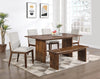 Vale Dining Bench, Wood, 58"W - Brown | Banc de salle à manger Vale de 58 po (l) en bois - brun