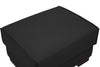 Citadel 28" Top-Grain Genuine Leather Ottoman with Wood Legs - Black | Pouf Citadel de 28 po en cuir véritable de qualité supérieure avec pattes en bois - noir