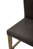 Arlo Counter-Height Stool with Vegan Leather Fabric, 26"H - Charcoal | Tabouret 26 po Arlo de hauteur comptoir en tissu de cuir végétalien - anthracite