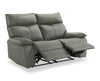 Matteo 64" Genuine Leather Power Reclining Loveseat - Aviarah Grey | Causeuse à inclinaison électrique Matteo de 64 po en cuir véritable - gris Aviarah