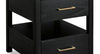 Julian 22” Contemporary End Table with Storage and USB Ports - Black | Table de bout contemporaine Julian de 22 po avec rangement et ports USB - noire