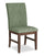 Rain Dining Chair with Cushion Fabric Seat & Back – Green