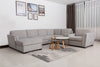 Vault 6-Piece Left-Facing Sectional with Sofa Bed Loveseat, Two Storage Chairs and Storage Chaise - Grey | Sofa sectionnel de gauche Vault 6 pièces avec causeuse-lit, 3 fauteuils de rangement et fauteuil long de rangement - gris