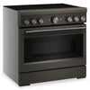 KitchenAid 36" 5.1 Cu. Ft. Freestanding Induction Range with No Preheat Air Fry – Black Ore - KFIS936SBE  | Cuisinière à induction KitchenAid de 5,1 pi3 et de 36 po avec friture à air sans préchauffage - minerai noir - KFIS936SBE