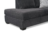 Made in Canada Morgan 3-Piece Left-Facing Chenille Fabric Sectional with Sofa and Accent Pillows - Grey | Sofa sectionnel de gauche Morgan 3 pièces fabriqué au Canada en tissu de chenille avec sofa et coussins décoratifs - gris