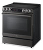 LG 6.3 Cu. Ft. Smart Electric Range with Air Fry – Black Stainless Steel - LSEL6335ZE | Cuisinière intelligente électrique LG de 6,3 pi3 avec friture à air - acier inoxydable noir - LSEL6335ZE