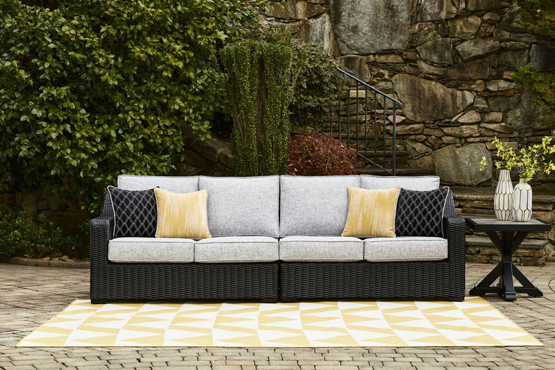 Jasper Patio Right and Left Facing Loveseats - Black