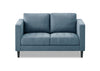 Metro 57" Fabric Loveseat with Tufted Seat Cushions and Reversible Back Cushions - Denim Blue | Causeuse Metro de 57 po en tissu avec coussins de siège capitonnés et coussins de dossier réversibles - bleu denim
