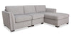 Vault 3-Piece Right-Facing Sectional with Storage Chaise and Two Storage Chairs - Grey | Sofa sectionnel de droite Vault 3 pièces avec fauteuil long de rangement et 2 fauteuils de rangement - gris