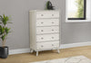 Cami Bedroom Chest of Drawers, 5-Drawer, Mid-Century Modern, 31.5"W x 50"H - Grey Oak | Commode verticale de chambre à coucher moderne du milieu du 20e siècle Cami de 31,5 po (l) x 50 po (H) à 5 tiroirs - chêne gris