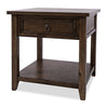 Branson 24" End Table with Storage and Shelf - Dark Brown | Table de bout Branson de 24 po avec rangement et tablette - brun foncé | BRANSETB