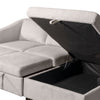 Envy 2-Piece Right-Facing Chenille Fabric Sleeper Sectional with Storage Chaise - Fog Grey | Sofa-lit sectionnel de droite Envy 2 pièces en tissu de chenille avec fauteuil long de rangement - gris brouillard