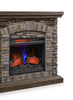Montana 43.5” Rustic Electric Fireplace - Grey Stone | Foyer électrique rustique Montana de 43,5 po - pierre grise